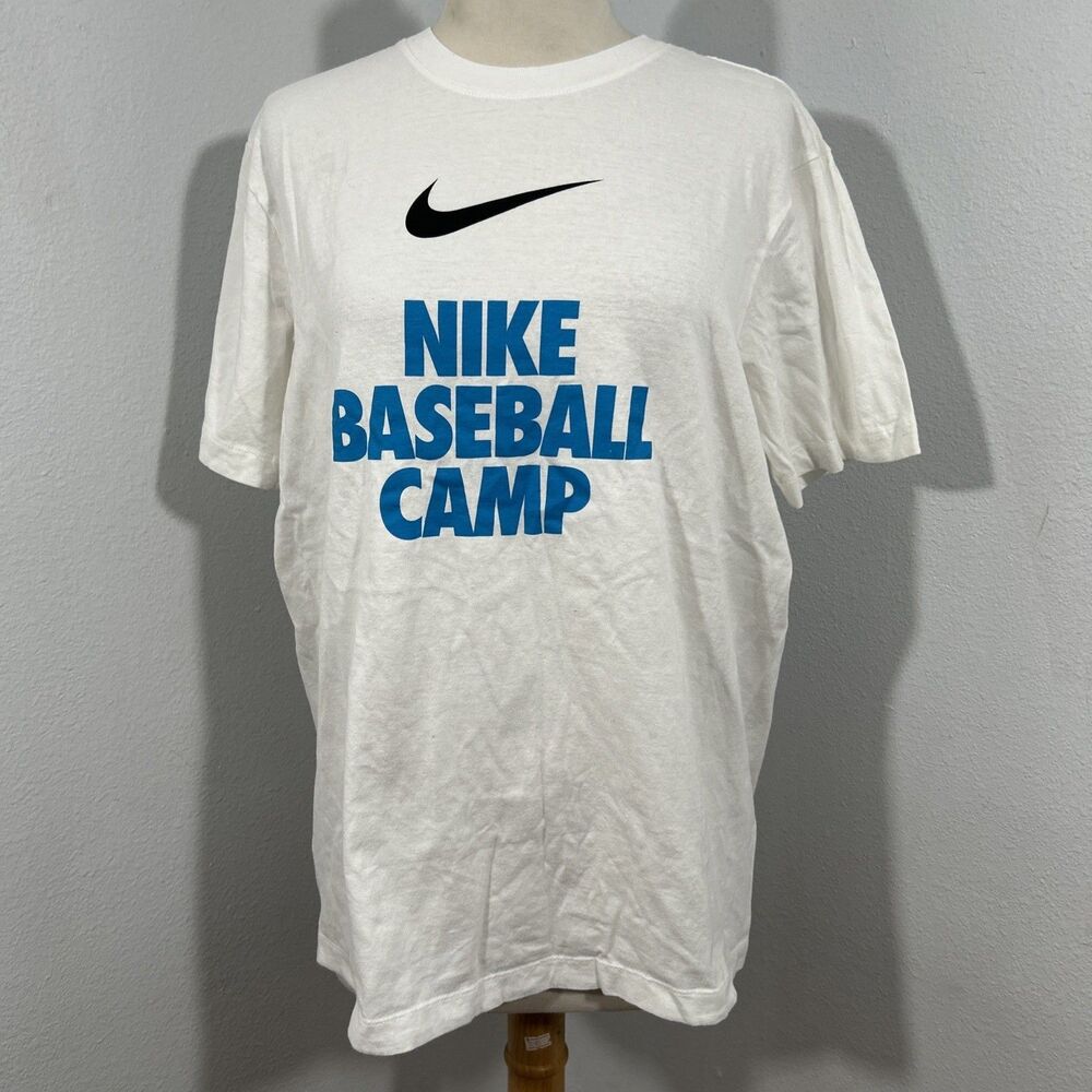 The Nike Tee‎ Shirt Mens SmallBaseball Camp Sportswear Crew Logo Graphic Y2K